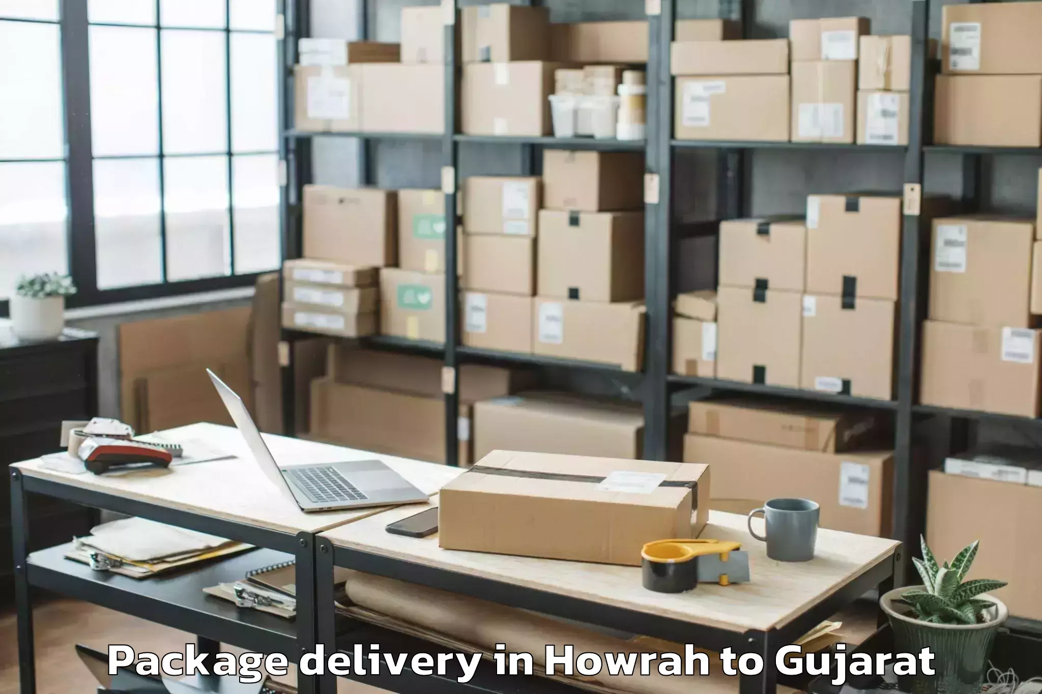 Hassle-Free Howrah to Porbandar Package Delivery